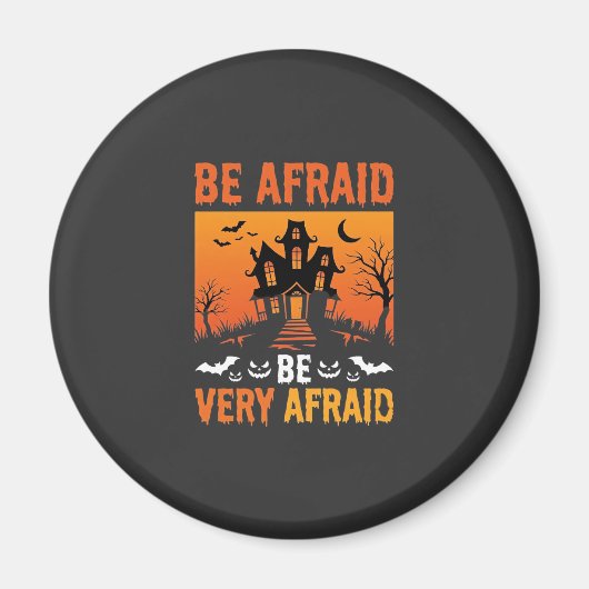 Wees Bang Huis Halloween Ontwerp Magneet (Voorkant)