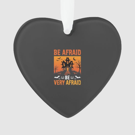 Wees Bang Huis Halloween Ontwerp Ornament (voorkant)