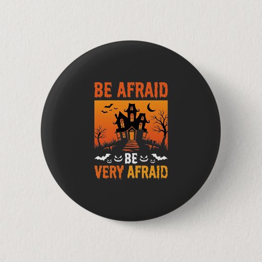 Wees Bang Huis Halloween Ontwerp Ronde Button 5,7 Cm (Voorkant)