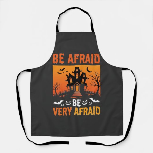 Wees Bang Huis Halloween Ontwerp Schort (Voorkant)