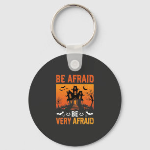 Wees Bang Huis Halloween Ontwerp Sleutelhanger