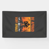Wees Bang Huis Halloween Ontwerp Spandoek (Horizontaal)