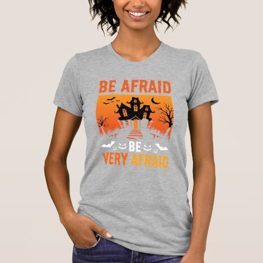 Wees Bang Huis Halloween Ontwerp T-shirt (Voorkant)