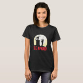 Wees bang kat vleermuis t-shirt (Voorkant volledig)