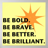 Wees bang om briljant te zijn poster (Voorkant)