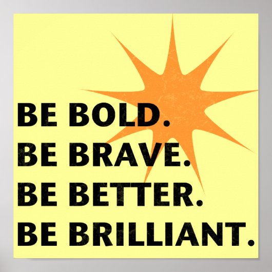 Wees bang om briljant te zijn poster (Voorkant)