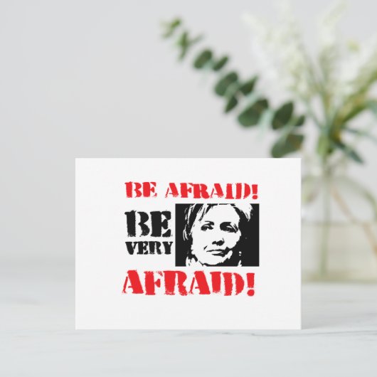 Wees bang om erg bang te zijn briefkaart (Staand voorkant)