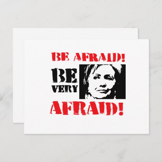 Wees bang om erg bang te zijn briefkaart (Voorkant / Achterkant)