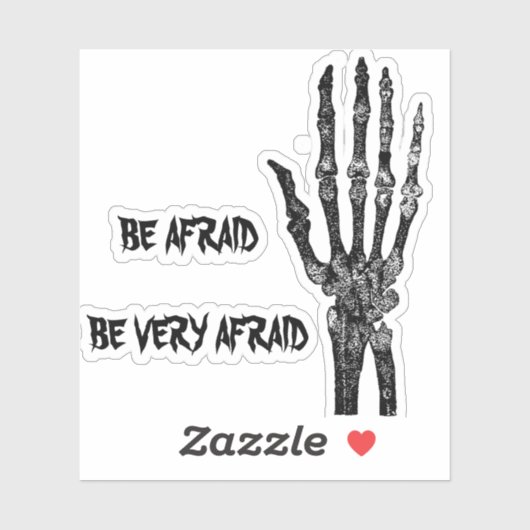 Wees bang sticker (Vel)