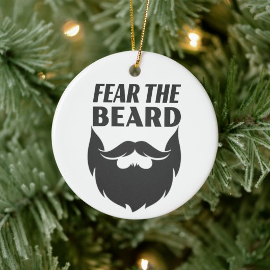Wees bang voor de baard keramisch ornament (Boom)
