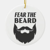 Wees bang voor de baard keramisch ornament (Voorkant)