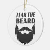 Wees bang voor de baard keramisch ornament (Links)