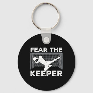 Wees bang voor de Keeper Grappige Voetbal Keeper D Sleutelhanger