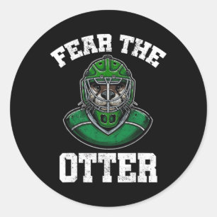 Wees Bang Voor De Otter, Cute Otter Hockey Cadeaus Ronde Sticker