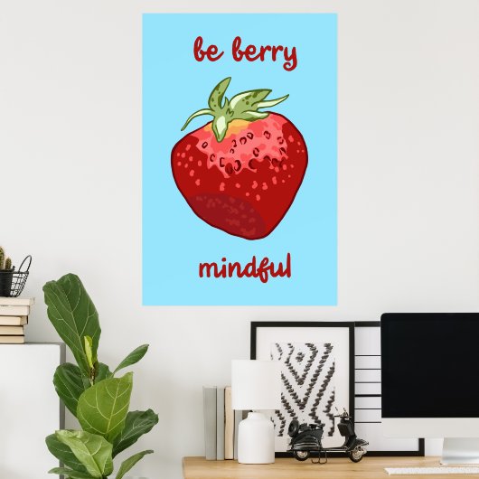 "Wees berry Mindful"-dansfeest Poster (Thuiskantoor)