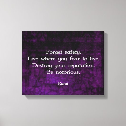 Wees beruchte Rumi Inspirerend prijsopgave Canvas Afdruk (Voorkant)