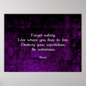 Wees beruchte Rumi Inspirerend prijsopgave Poster (Voorkant)