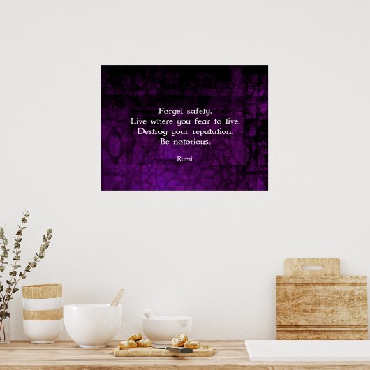 Wees beruchte Rumi Inspirerend prijsopgave Poster (Keuken)