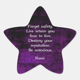 Wees beruchte Rumi Inspirerend prijsopgave Ster Sticker
