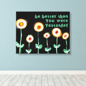 Wees beter dan je gisteren ingepakt canvas was (Insitu (Houten vloer))