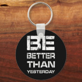 Wees beter Workout Gym Motivatie Gewichtheffen Lic Sleutelhanger (Voorkant)