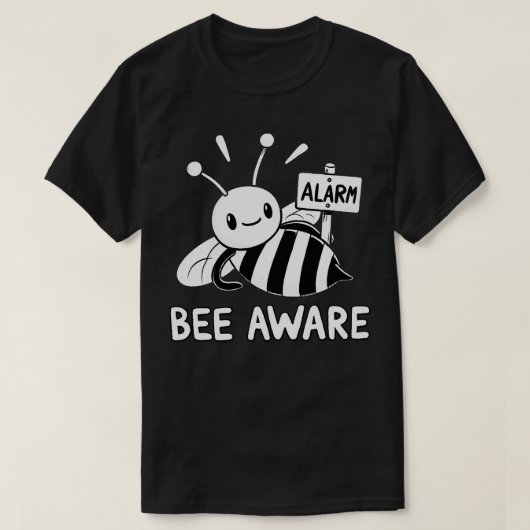 Wees bewust bij met alarmbord t-shirt (Design voorkant)