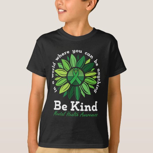 Wees bewust van de psychische gesteldheid Zonneblo T-shirt (Voorkant)