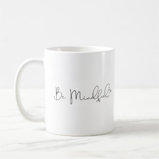 Wees bewust - Wees bewust typografie roze Koffiemok