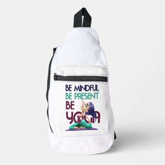 Wees bewust wees cadeau be yoga sling bag (Voorkant)