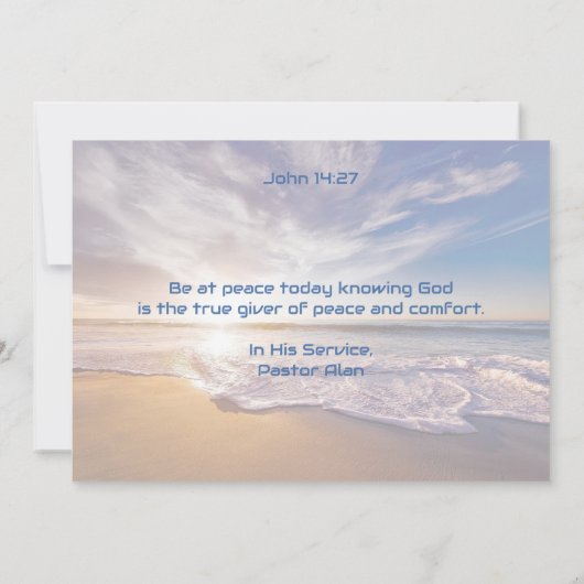 Wees bij de Christelijke Kaart van de scriptstran (Achterkant)