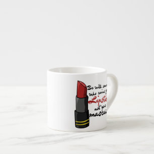 Wees bij iemand die je lippenstift verpest espresso kop