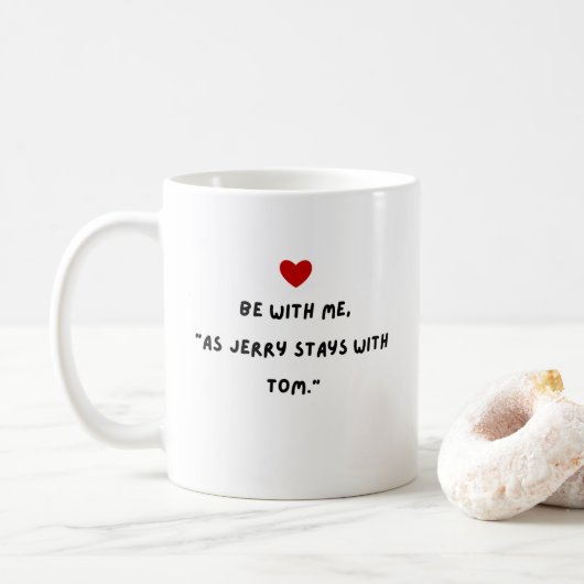 Wees bij mij valentijnsdag cadeau mok (Met donut)