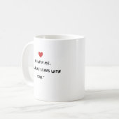 Wees bij mij valentijnsdag cadeau mok (Voorkant links)