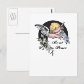 Wees bij Peace Angel Briefkaart (Voorkant / Achterkant)