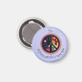Wees bij Peace Mandala Magnet (Voorkant / Achterkant)