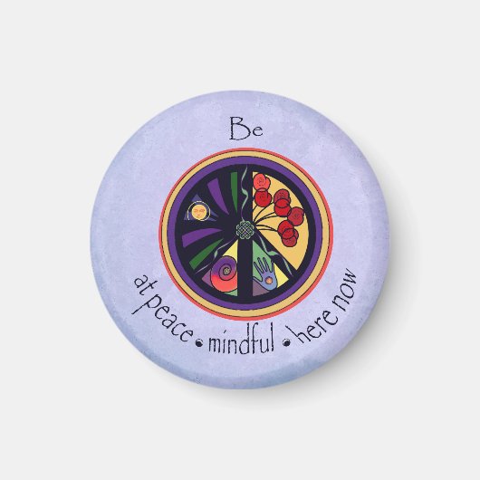 Wees bij Peace Mandala Magnet (Voorkant)