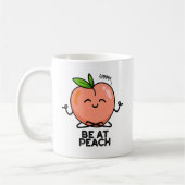 Wees bij Peach Funny Fruit Pun Koffiemok (Links)