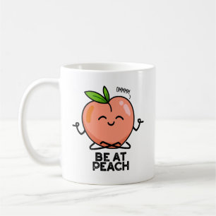 Wees bij Peach Funny Fruit Pun Koffiemok