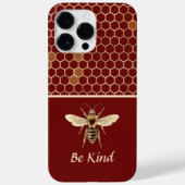 Wees bijen en honingraat op Bourgogne Case-Mate iPhone Case (Achterkant)