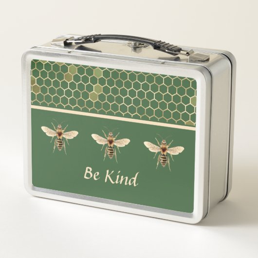 Wees bijen en honingraat op  groen (Achterkant)