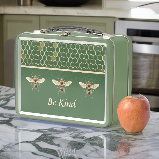 Wees bijen en honingraat op  groen