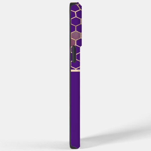 Wees bijen en honingraat op Paars Case-Mate iPhone Case (Achterkant / Rechts)