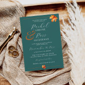 Wees bladverliefd Blauwgroen roest elegante herfst Kaart