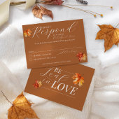 Wees bladverliefdheid herfstbladeren verbrande Ora RSVP Kaartje