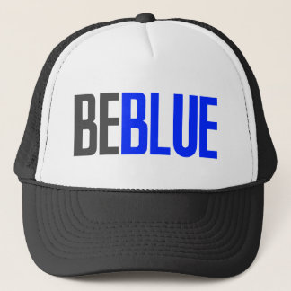 Wees blauw trucker pet