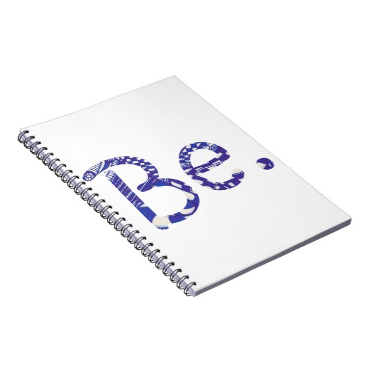 Wees. Blauwe witte Notitieboeken van Word voor Abs (Rechterzijde)