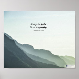 Wees blij (1 Thessaliërs 5:16-17) Poster