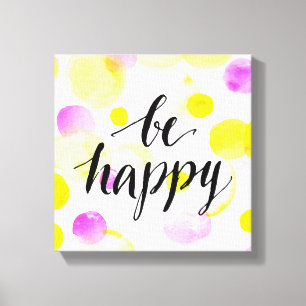 Wees blij 2 canvas afdruk