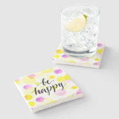 Wees blij 2 stenen onderzetter (Zijkant)