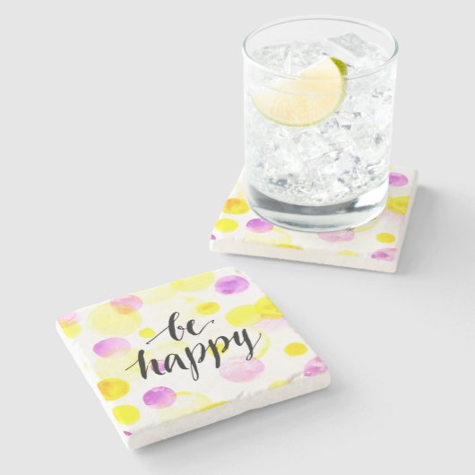 Wees blij 2 stenen onderzetter (Zijkant)